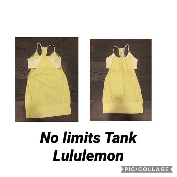 Lululemon yellow no limits tank sz 4